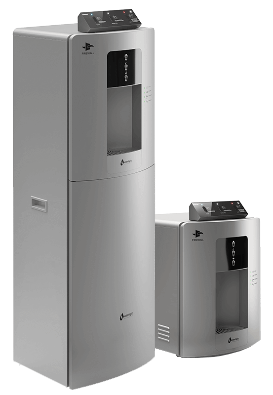 Floor-standing filtered water dispenser